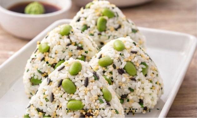 Edamame & Shio-Kombu Rice Balls (Easy Japanese Onigiri Recipe)