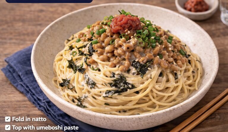 The Ultimate Addictive Natto Cream Pasta (One-Pot & Creamy!)